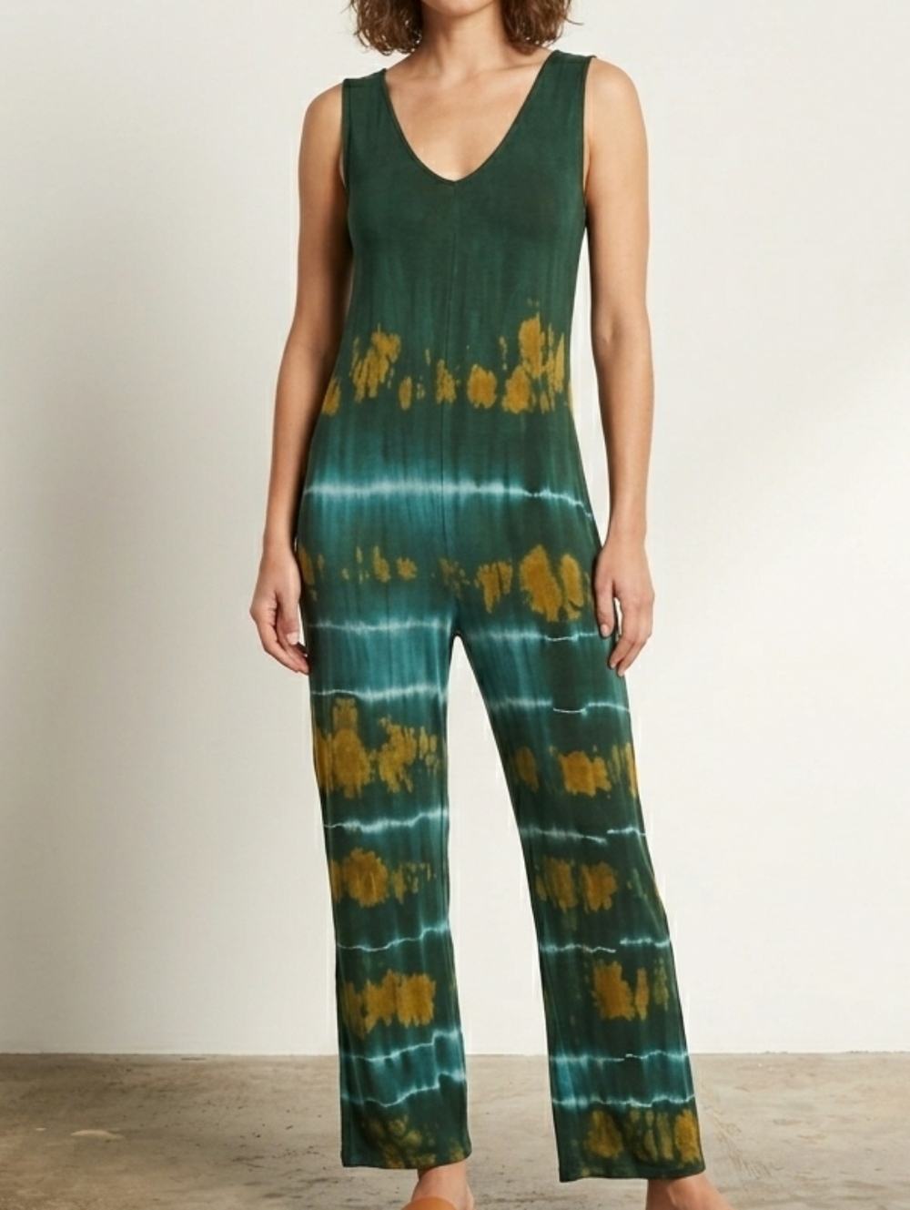 Earthbound Tie Dye Sleeveless Hooded Jumpsuit